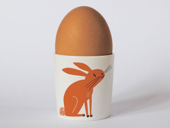 Repeat Repeat Happiness Eggcup Orange Rabbit