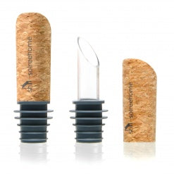 Pourist Set of Two Glass Pourer & Cork Cover