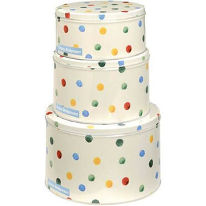 Emma Bridgewater - Polka Dot Design Set Of 3 Round Cake Tins