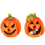Gisela Graham - Halloween LED Pumpkin LED Ornament Small 2 Assorted