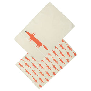 Scion Living - Mr Fox Tea Towels - Stone (set of 2)