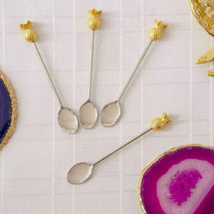 Talking Tables- Emporium Gold Teaspoon with Pineapple Handle 4 Pack