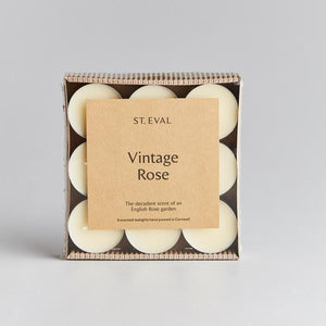 St Eval - Pack of Tealights - Vintage Rose 9 in a Pack