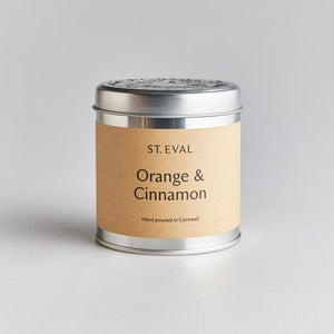 St Eval Candle Co - Orange & Cinnamon Scented Tin Candle