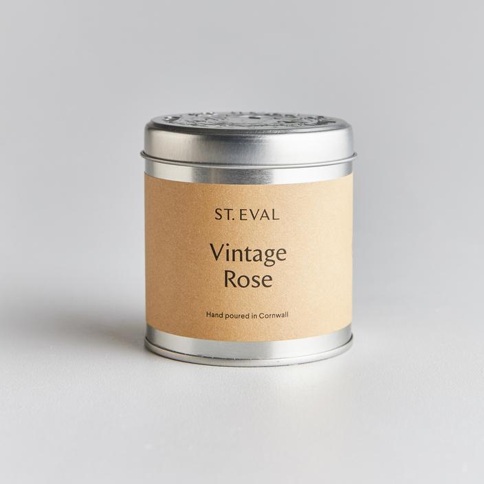 St Eval Candle Co  - Vintage Rose Scented Tin Candle