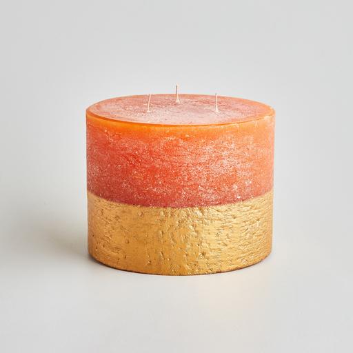 St Eval Candle Co - Gold Half Dipped Multiwick Orange & Cinnamon Candle