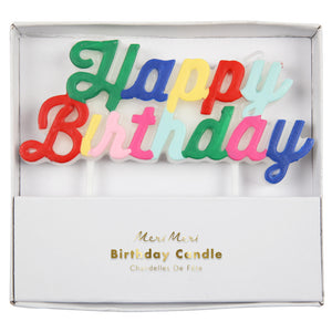 Meri Meri - Multicolour Happy Birthday Candle